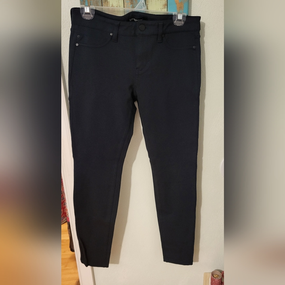 Liverpool Women's Dark Blue/Green Skinny Jean Leggings